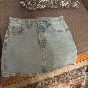 Levi's Blue Mini Pencil Skirt Casual